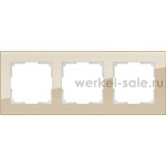 Рамка тройная Werkel Favorit, шампань стекло, Werkel