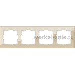 Рамка четверная Werkel Favorit, шампань стекло, Werkel
