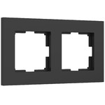 Рамка двойная Werkel Slab черный матовый, Werkel