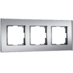 Рамка тройная Werkel Senso (серебряный, стекло soft-touch), Werkel