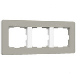 Рамка тройная Werkel Split дымчатый/белый, soft-touch, Werkel