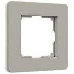 Рамка одинарная Werkel Split дымчатый/белый, soft-touch, Werkel