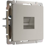 Интернет розетка одинарная 5 категории RJ-45 Werkel, дымчатый, Werkel