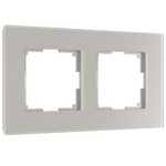 Рамка двойная Werkel Senso (дымчатый, стекло soft-touch), Werkel
