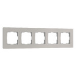 Рамка пятерная Werkel Senso (дымчатый, стекло soft-touch), Werkel