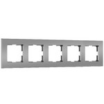 Рамка пятерная Werkel Slab серебро матовый, Werkel