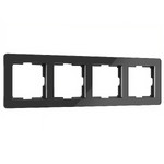 Рамка четверная Werkel Acrylic черный, Werkel