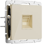 Интернет розетка одинарная 5 категории RJ-45 Werkel, айвори акрил, Werkel